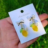 Creative Cute Lemon Drop Earrings 2025 New Fresh Lemon Earrings Holiday Gift For Girls For Summer Vacation 2