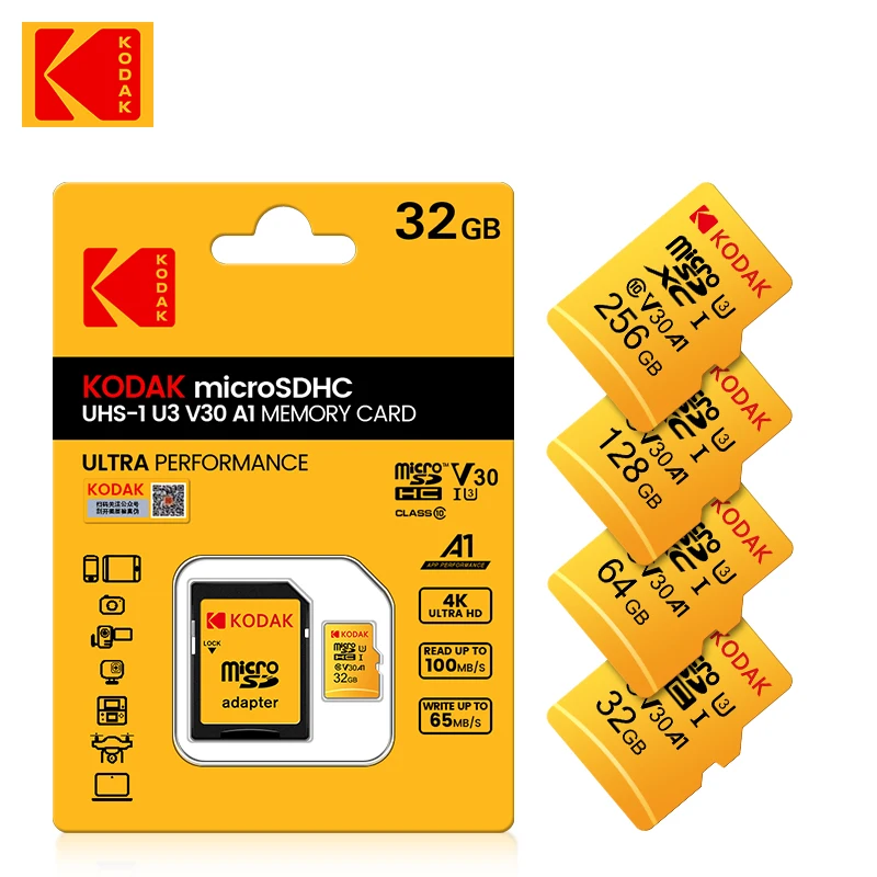  Kodak U3 ũ sd ī 32GB 64GB SDHC 128GB 256GB SDXC Ŭ 10 ÷ ޸ ī C10 microsd tf ī(sd  )