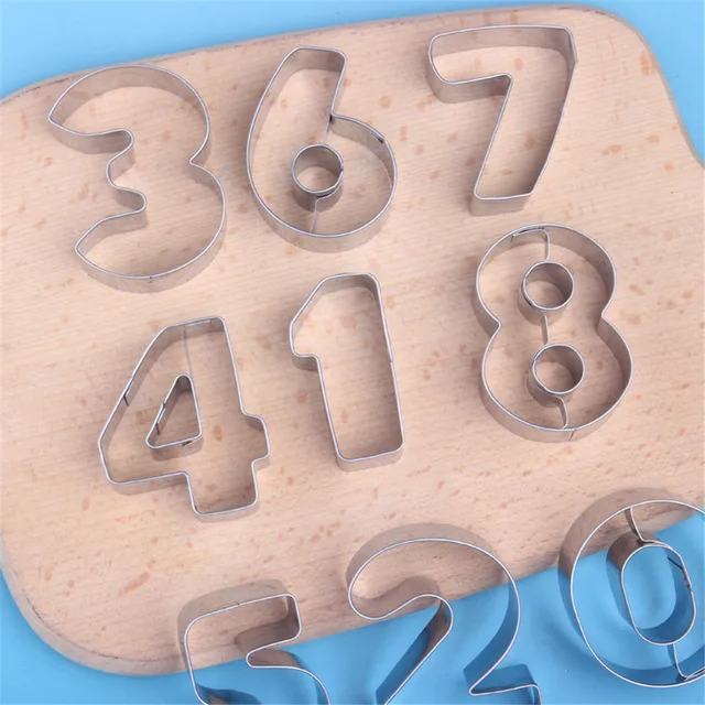 Stampini Numeri Per Dolci - 9 Pezzi In Acciaio Inox Da 8cm - Foto 5
