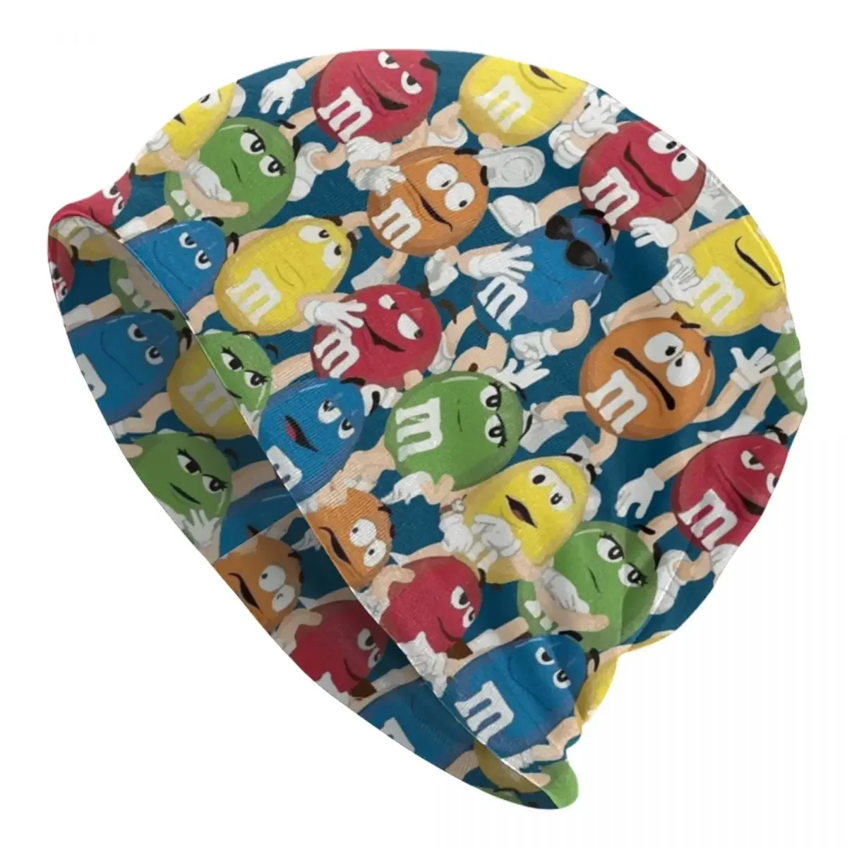 

New M And M Characters Skullies Beanies Hats Warm Autumn Winter Outdoor Cap Knitted Bonnet Caps for Unisex Adult