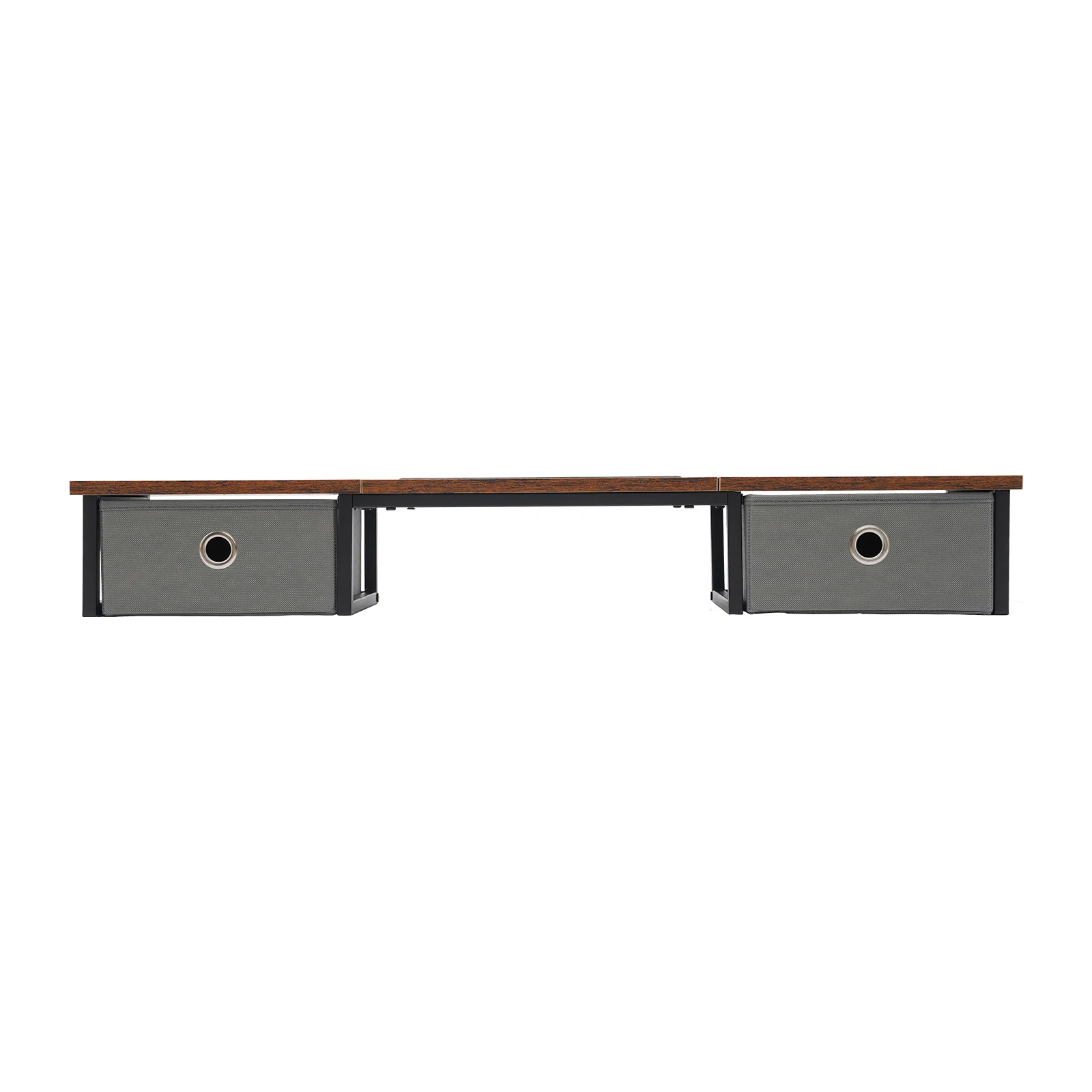 Ergonomischer Monitorständer aus Holz mit 2 Schubladen, Desktop-Organizer für das Heimbüro, bietet Platz für bis zu 100 Pfund – Detail 7