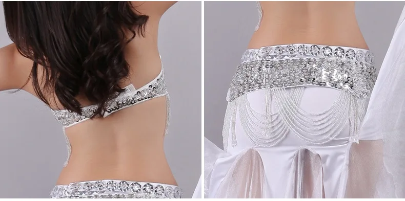 supausagi８点セット　白タンクトップ除く　I❤️BELLYDANCE Women Bellydance Performance Suit Split Skirt Oriental Dance