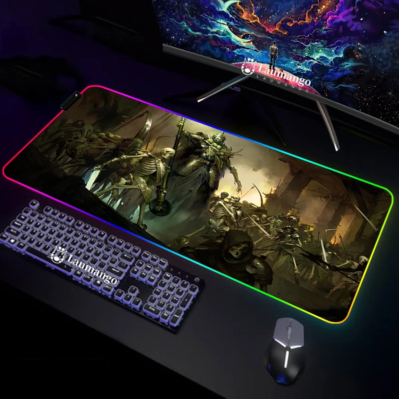 Diablo 4 Anime Mouse Pad Gaming Deskmat Led Mousepad Table Mat Accessori Per Ufficio Per Scrivania Cheap Pc Gamer Cabinet Big Mousepad