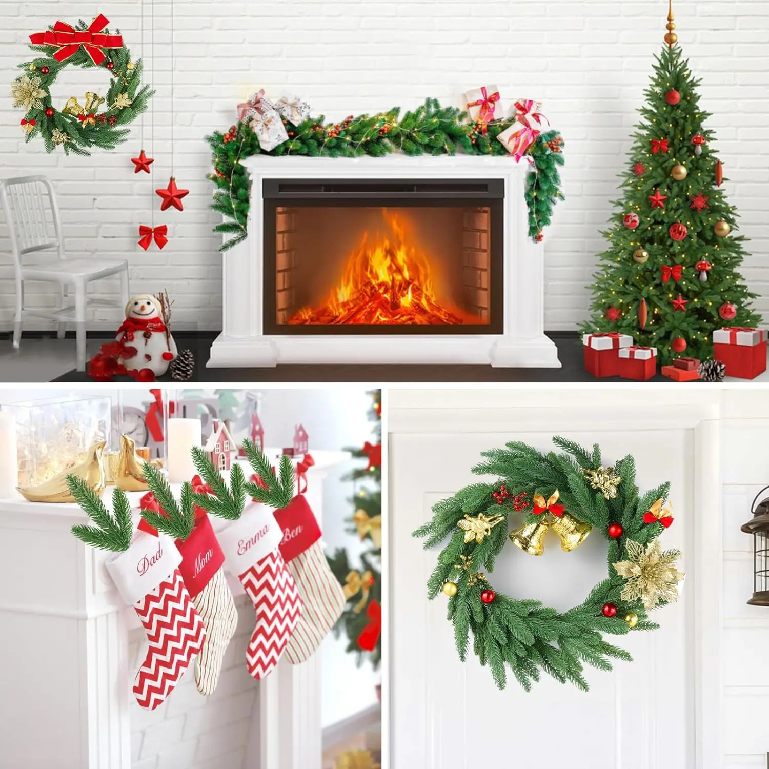 Set of Artificial Pine Branches