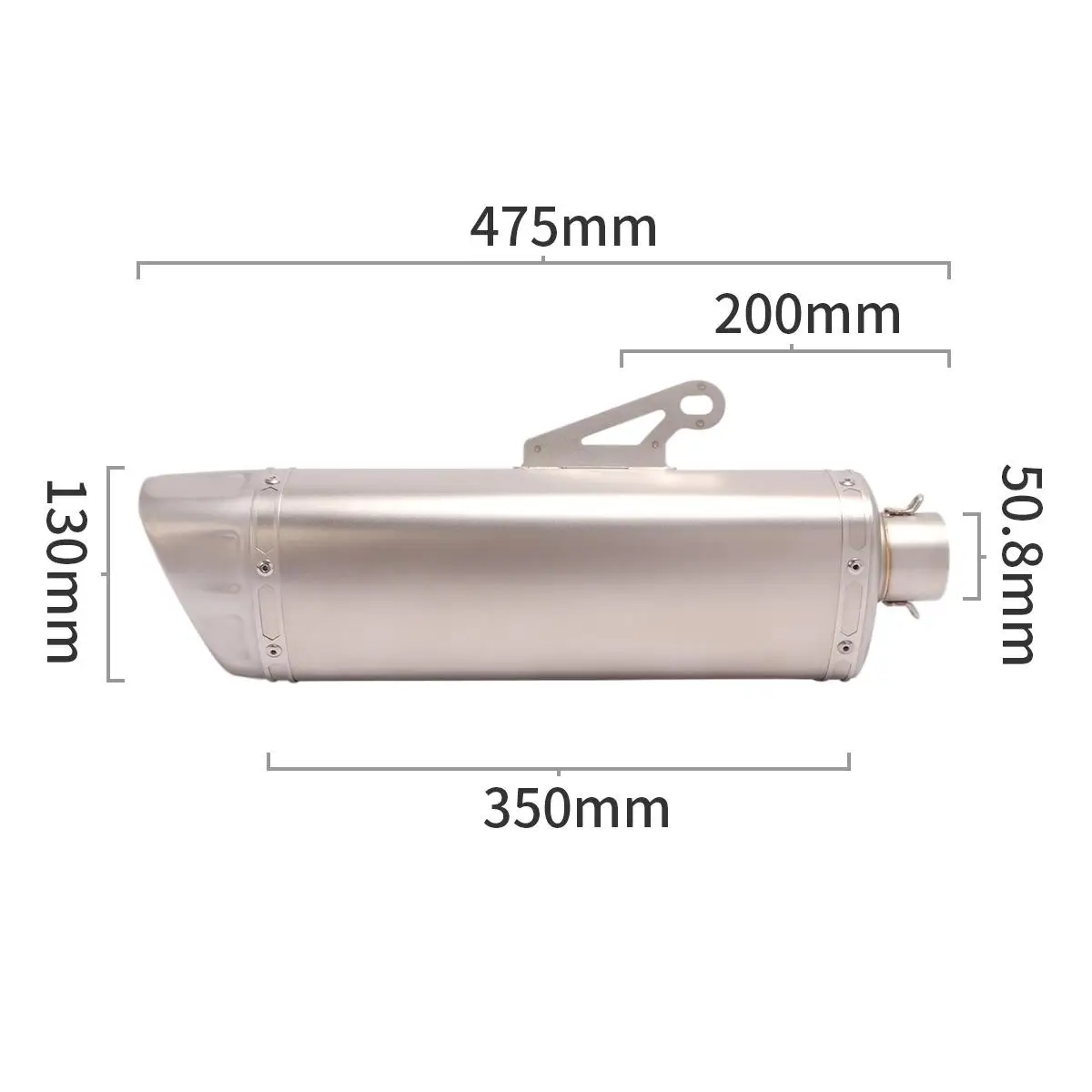 Silp On 51mm Universal Motorcycle Exhaust Pipe Vent Tip Tubes Escape Stainless Steel Silencer Moto Muffler Baffle With DB Killer - Image 2