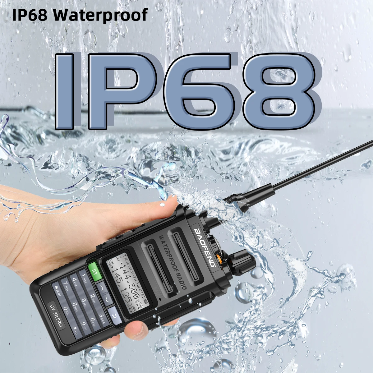 BAOFENG UV-9R PRO Multi Band Walkie Talkie IP68 Waterproof Wireless Copy Frequency Tri Power Type-C DTMF Long Range Ham Radio 4
