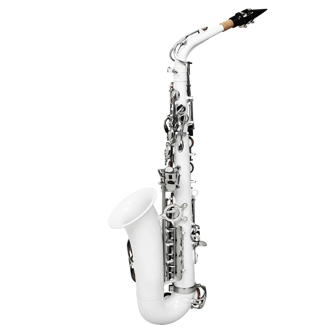 SLADE Eb Altsaxophon Weiß/Lila Saxophon-Set Hochwertiges Messinggehäuse Professionelles Saxophon mit Kofferrohr Holzblasinstrumentenzubehör – Detail 10