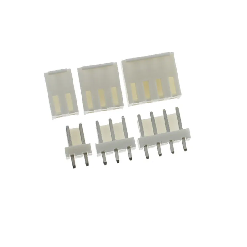 120개/박스 VH3.96mm 2/3/4핀 남성-여성 하우징 + 터미널 헤더 크림프 와이어 커넥터 산업용 PCB 전원 배선용
