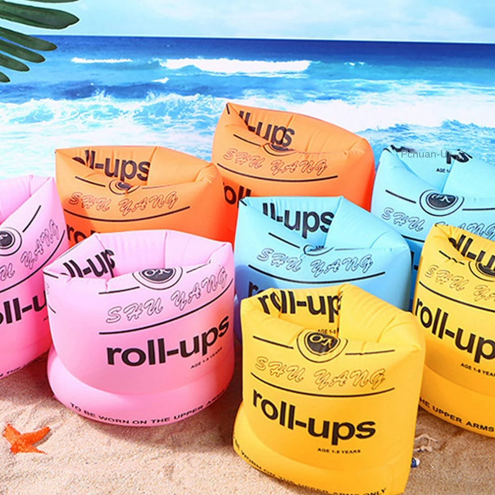 Adult Kids Swimming Inflatable Arm Rings Portable Floating Circle Sleeves Pool Buoy Armbands Swimming Equipment inflatable swimming ring