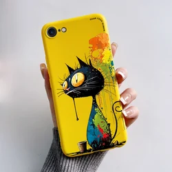Stylish Painted Soft Silicone TPU Phone Case - 4.7'' Protective Back Cover - iPhone SE 2016 (Yellow - M03)