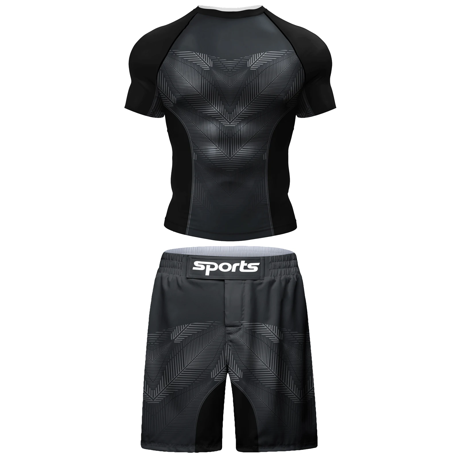 Cody Lundin Male Shirt + Pants Gym Set Men's MMA No Gi Jiu-Jitsu Brazilian Grappling Kickboxing Fitness Training Rash Guard Sets 2
