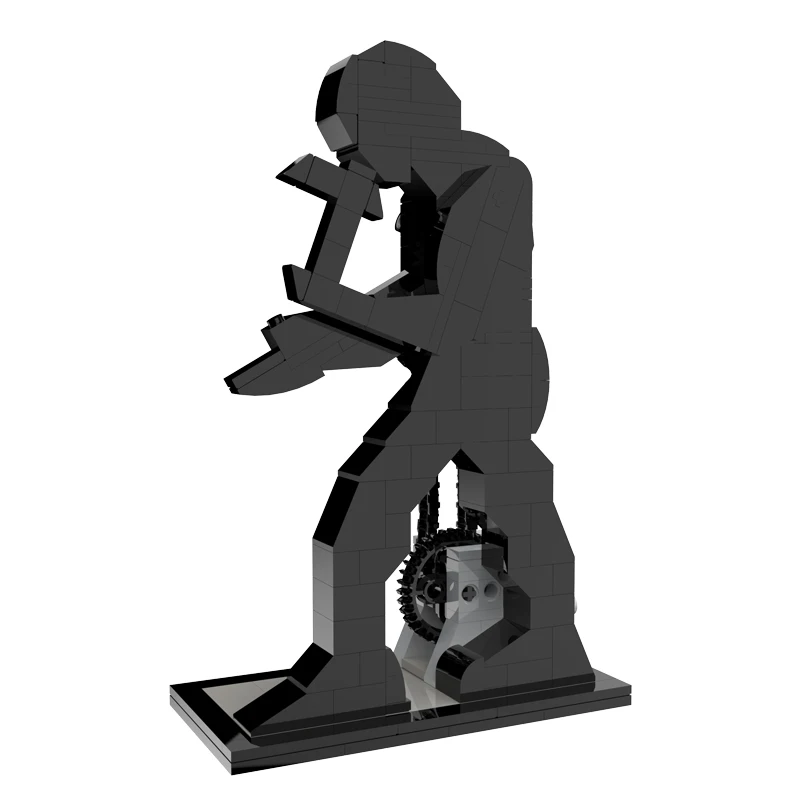 Конструктор MOC Gear Drive с изображением молоткового человека скульптура сборный