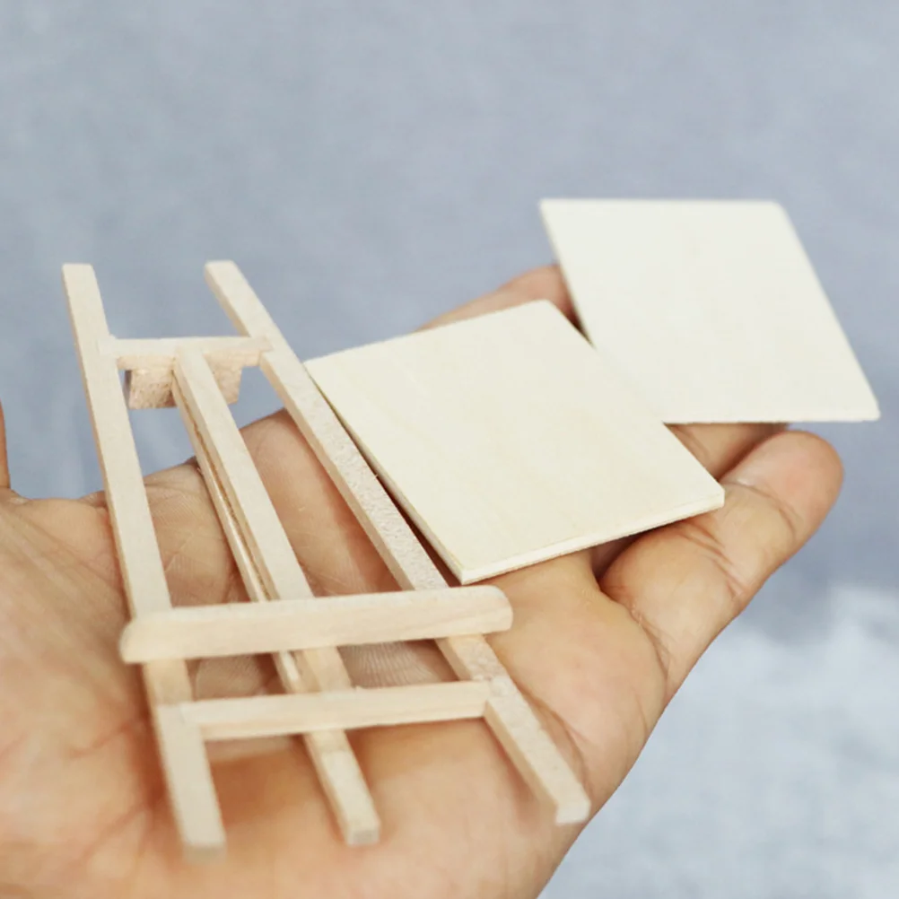 인형의 집 화가 어린이 그림 이젤 탁상 미니 예술적 장식 도구, 미니어처 모델 장난감 방 드로잉 보드