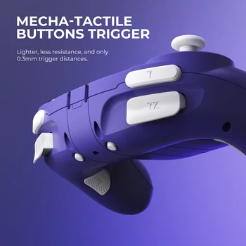 NYXI Wizard Hall Joystick Wireless Game Controller Purple Gamepad with RGB Lights for Nintendo Switch PC Controller 4