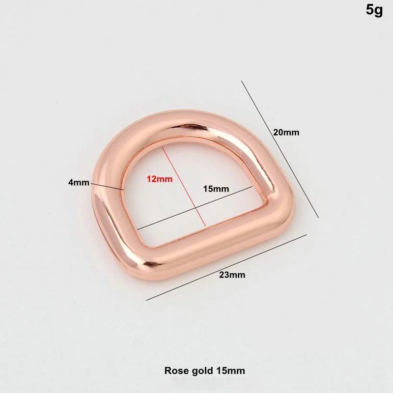 Rose Gold Metal Buckles and Sliders for Straps and Belts - Adjustable Tri Glide Accessory Set (5/10/20pcs)