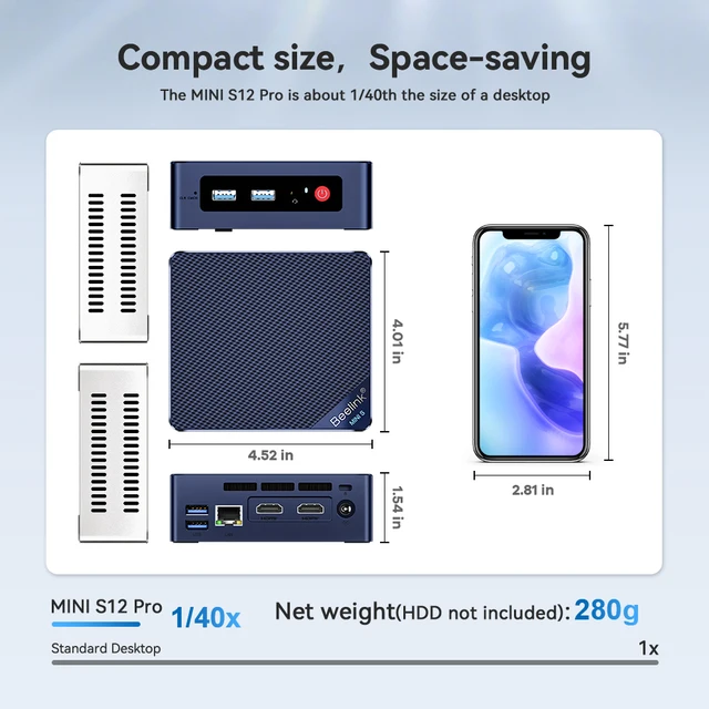 3-7days Global Delivery Beelink Mini S12 Pro Intel N100 Mini S 