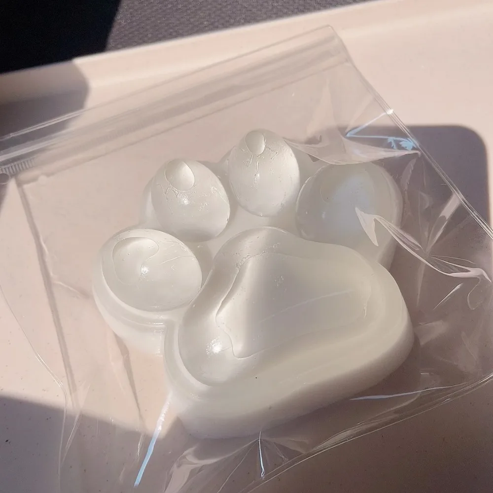 Squishy Transparent Oversized Cat Paw Fidget Toy Slow Rebound Stress Relief Pinch Soft Squeeze Toy for Kids Adults Holiday Gifts 4