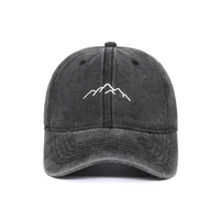 Washed Cotton Mountain Embroidered Baseball Caps Women Men Summer Anti-Sun Peaked Unisex Trucker Gorras Beach Sun Hat Hip Hop 2