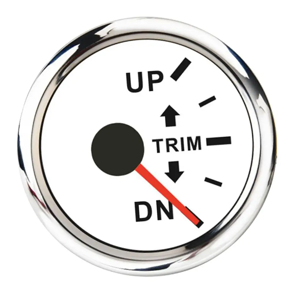 Boat Marine Trim Gauge 2 "Destra Trim Tilt Gauge Accessori Per Yacht Per Navi Bianco