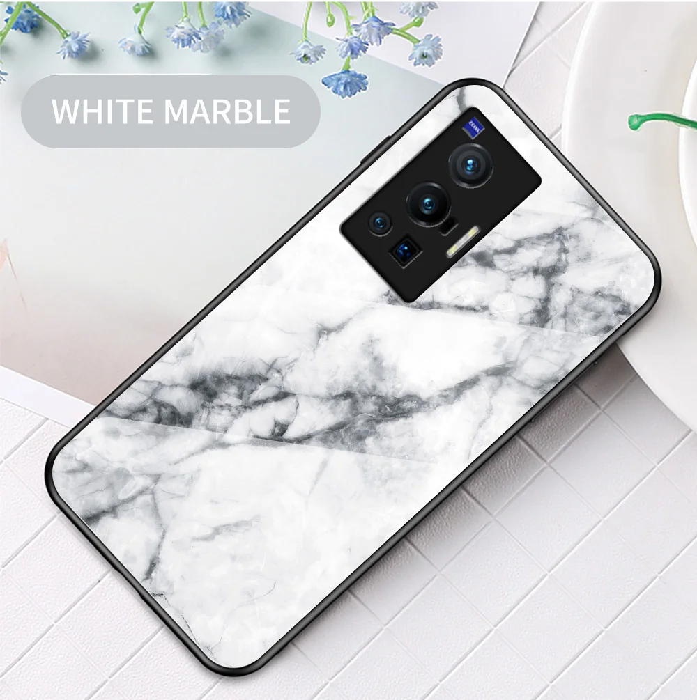 X80 Pro Plus Custodia DECLAREYAO Custodia rigida in vetro per VIVO X70 X60 X50 X30 X27 X23 X20 X9 S Custodia in silicone Ultra sottile Tempere_voghion.com