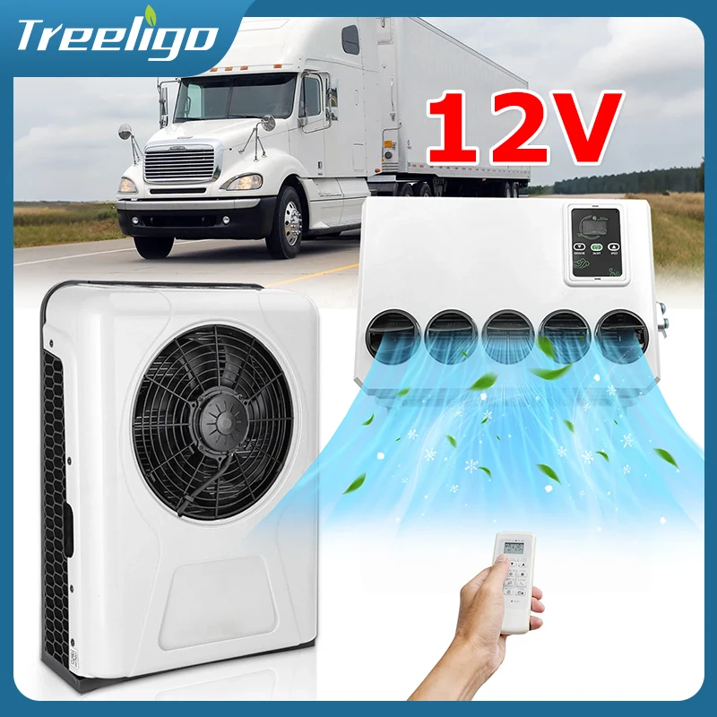 Treeligo 12V Nouvelle unité de climatisation électrique split pour voiture/camping-car, climatiseur 12V universel à refroidissement rapide, haut débit d'air, installation horizontale pour camping-car, camion, tracteurs, fourgonnette, motorhome, caravane 1 Treeligo 12V Nouvelle unité de climatisation électrique split pour voiture/camping-car, climatiseur 12V universel à refroidissement rapide, haut débit d'air, installation horizontale pour camping-car, camion, tracteurs, fourgonnette, motorhome, caravane 1
