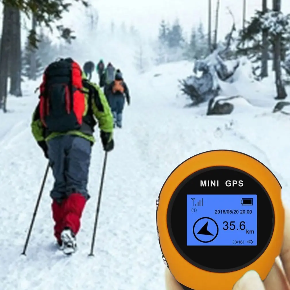 Hot Mini GPS Positioner Handheld Satellite GPS Positioner Compass With Buckle For Outdoor Sport Travel Hiking Locator