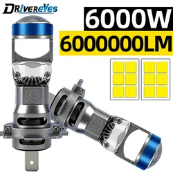 Ultra - Bright Mini Projector Lens LED Car Bulbs - Wireless, Canbus - Compatible, 6000W, 7035 CSP Technology - 9005/HB3 (WHITE)