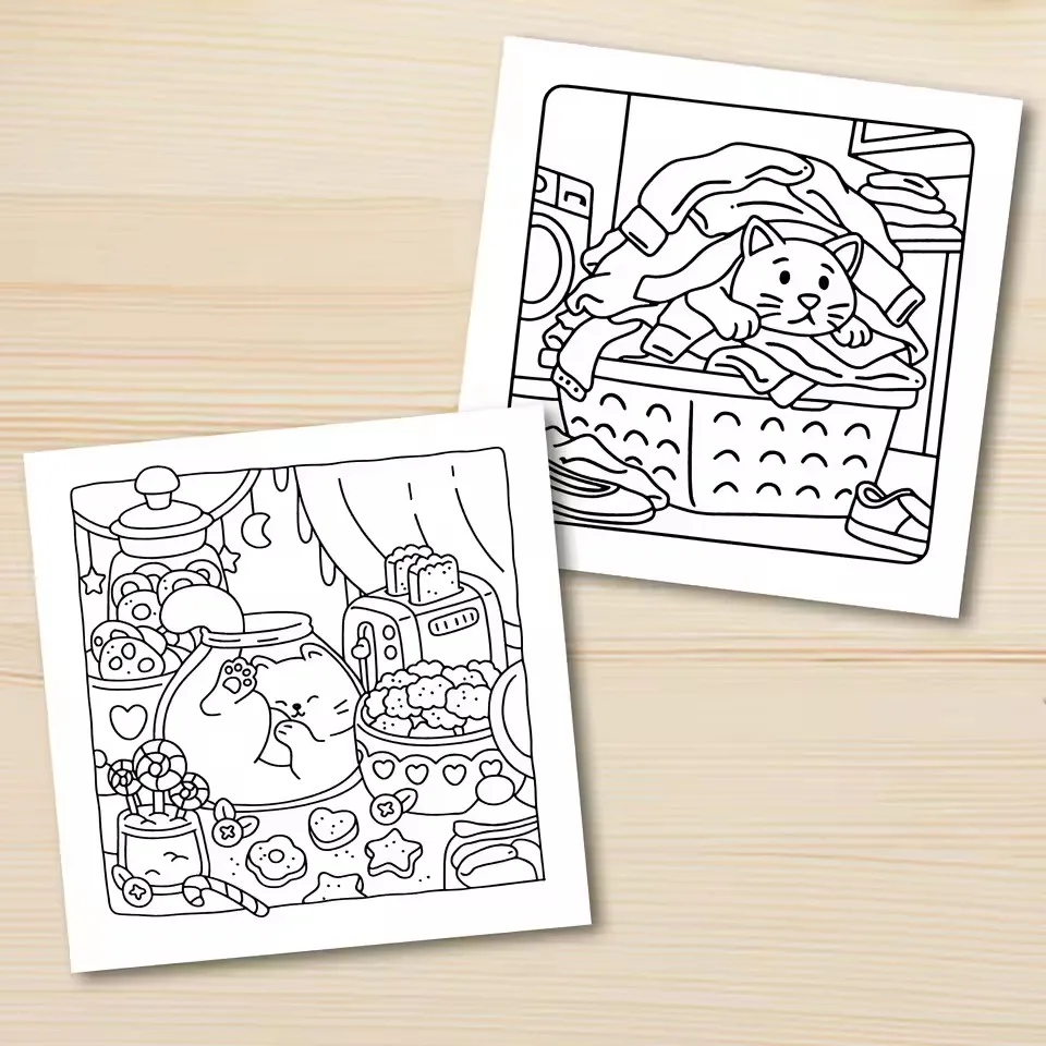 Cat Life Coloring Book 4