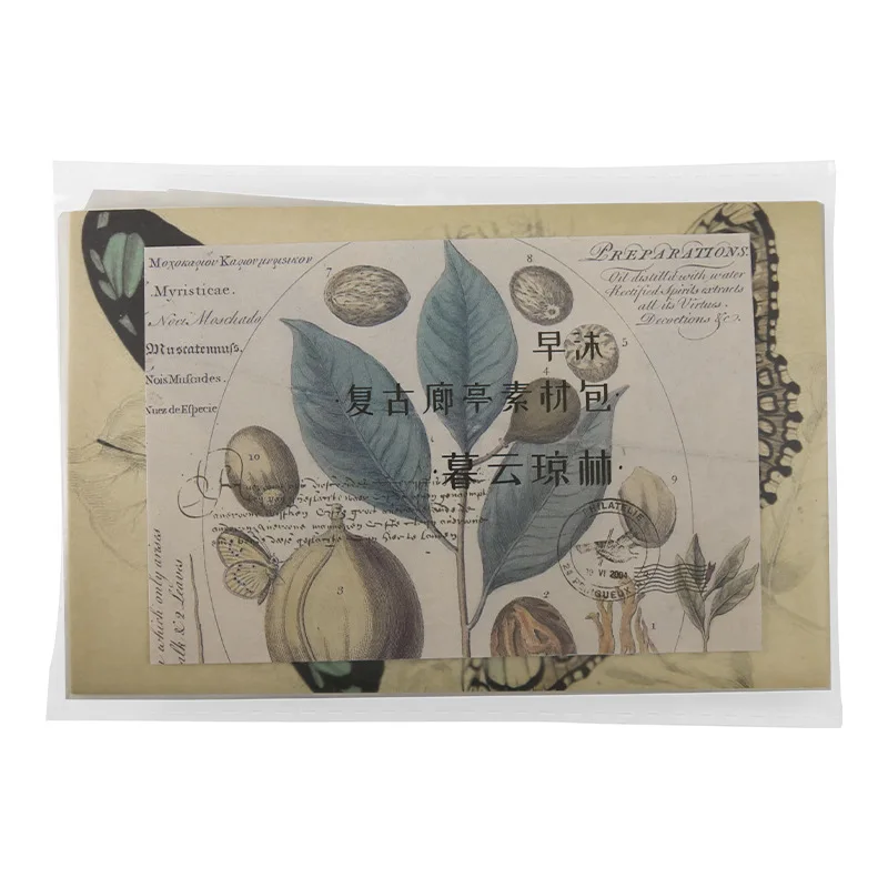 200 pcs Vintage Scrapbooking Set material paper+Stickers Decorative Diary Album handmade DIY Scrapbooking Junk Journal Supplies