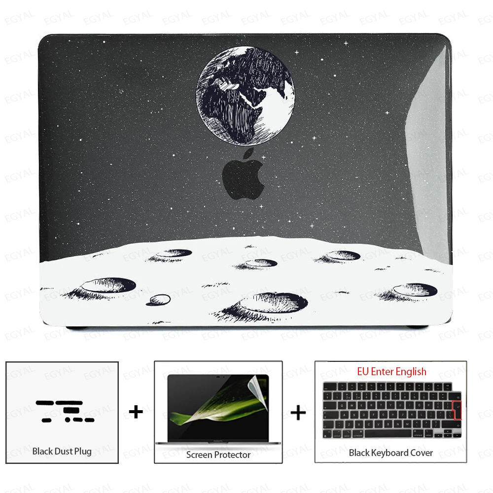 Sleek Laptop Case with Dust Plug, Screen Protector & Keyboard Cover
