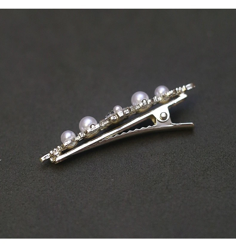 1Pcs Retro Palace Stil Perle Wasser Diamant Haarnadel Elegante Stil Seite Clip frauen Täglichen Datum Kleid Stil Vielseitig kopfbedeckung – Detail 6