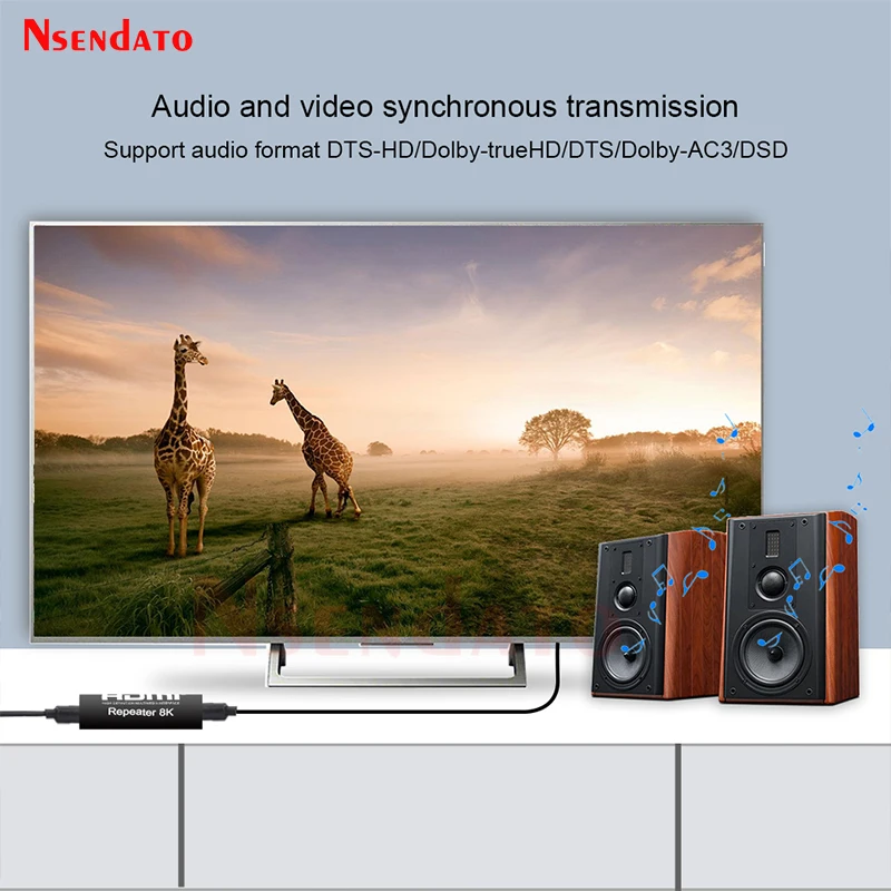 8k HDMI Repeater 30M 8K 60Hz 4K 120hz HDMI Extender 30M HDMI 2.1 Signal Repeater Amplifier Booster Adapter Converter for PS5 PC