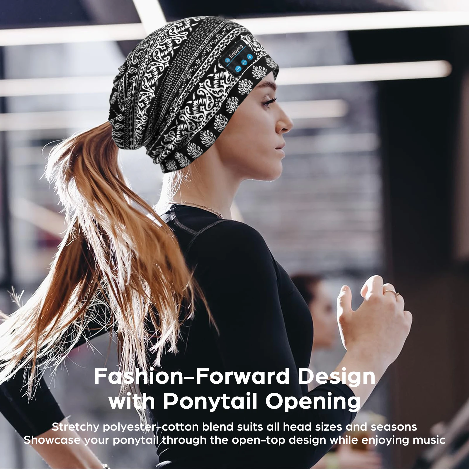 Wireless Bluetooth Headphones Hat Breathable Sports Music Cap Headset Comfortable Handsfree Call for Men&Women Running Riding