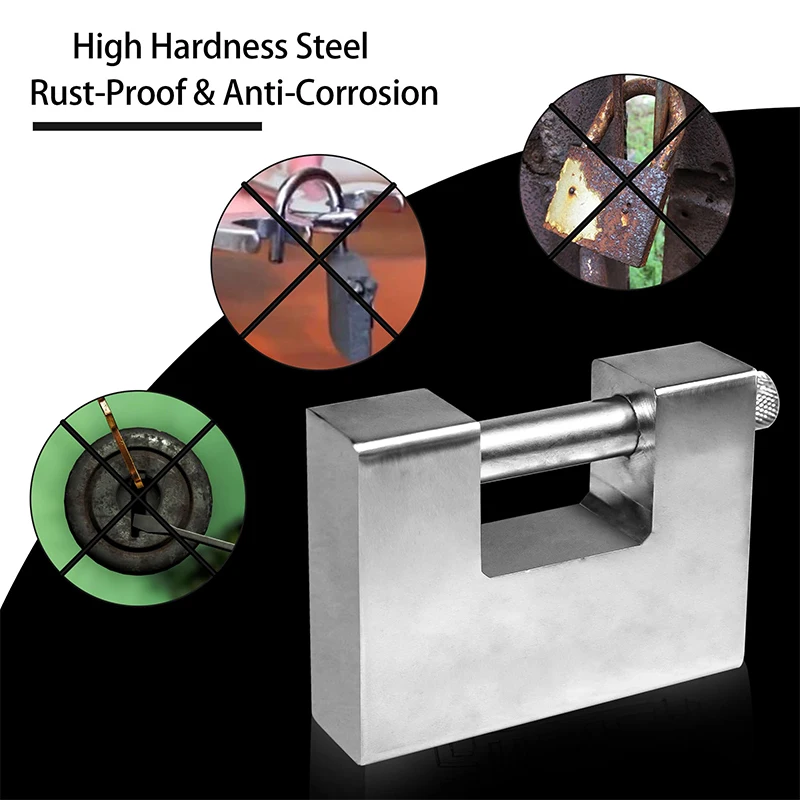 1PC 40MM Stainless steel Heavy Duty Key Lock Security Padlock Outdoor Gym Safely Door Lock Anti-theft Tool