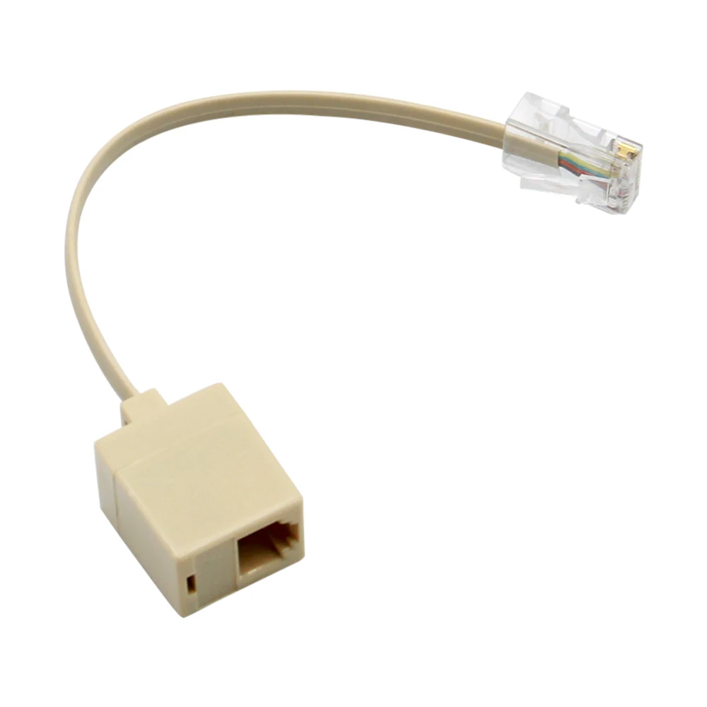 8P4C / RJ45-Stecker RJ11 6P4C auf Buchse M / F-Adapter Telefon Ethernet