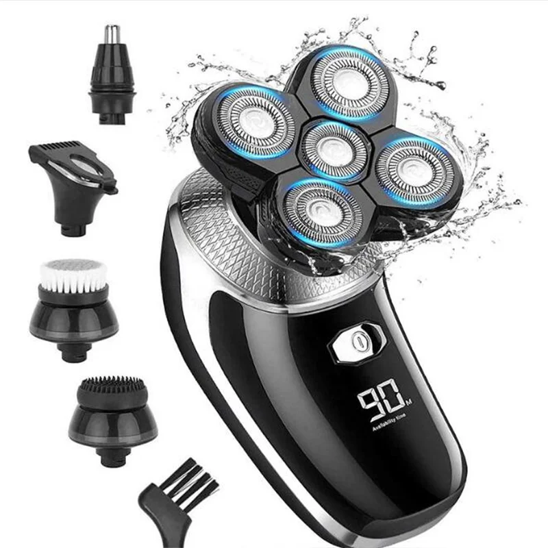 Electric Bald Head Shaver For Man 5D Skull Razor Floating Rotary Shaving Machine Baldhead Shave Clipper Face Grooming