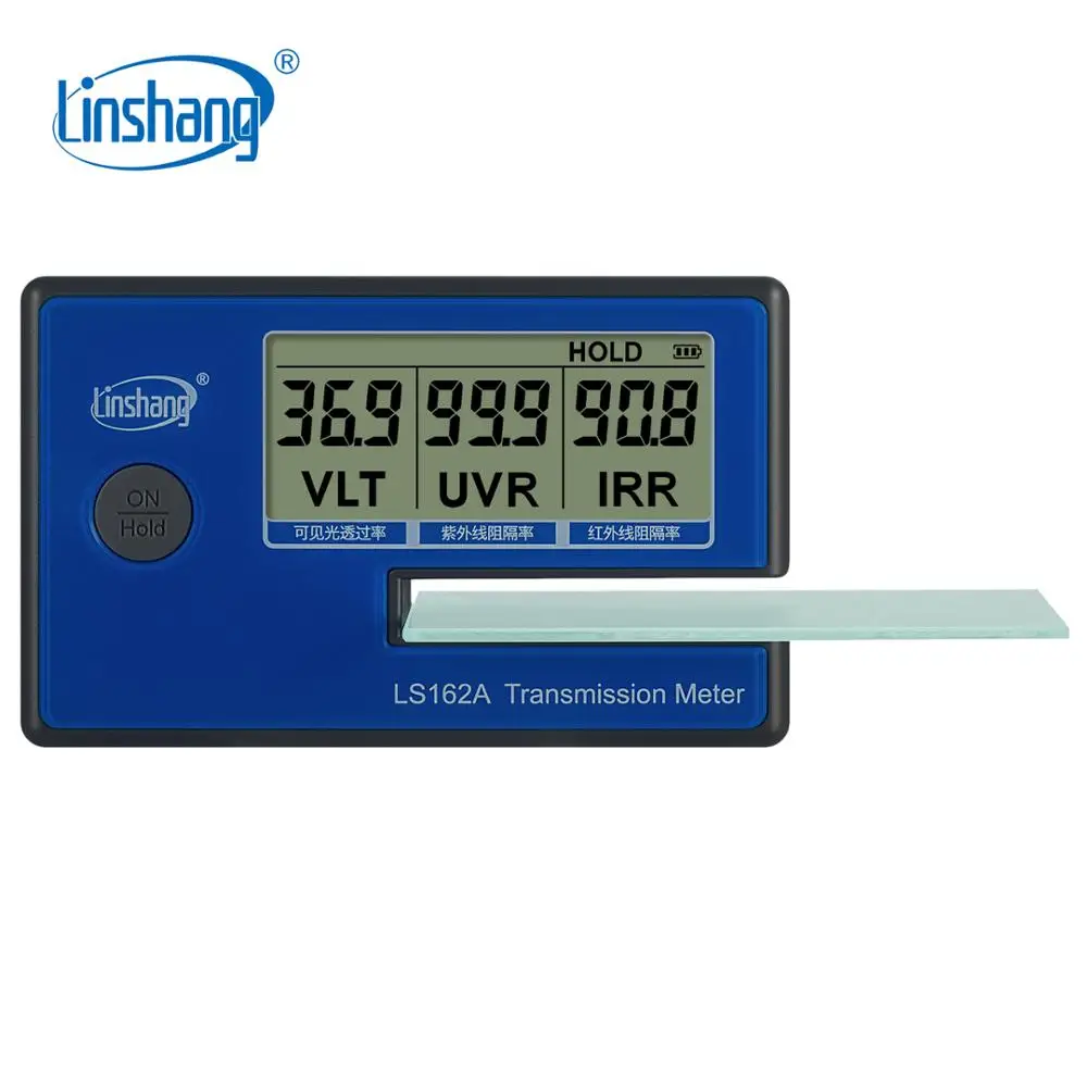 Linshang Handheld Window Film Transmission Meter with 1400nm IR Rejection UV Blocking Rate Visible Light Transmittance LS162A solar film transmission meter