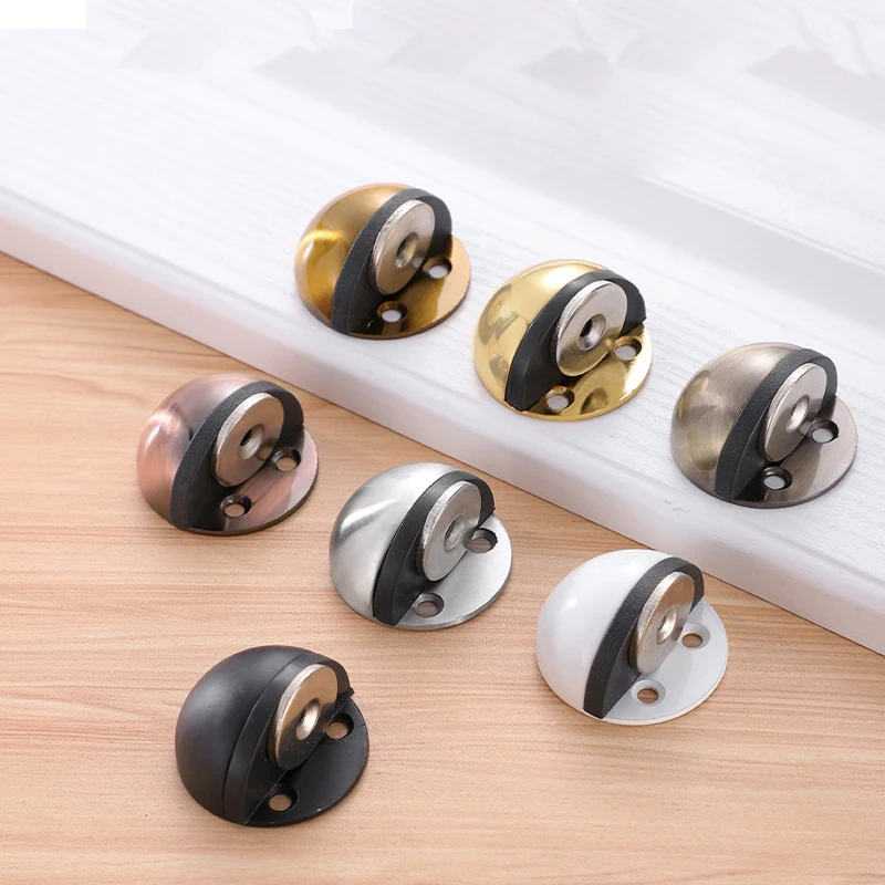 Non-punching Sticker Hidden Stainless Steel Rubber Door Stop Door Stopper Clip Buckle Floor Type Nail-free Stopper door stopper silicone door stopper door stopper bumpers