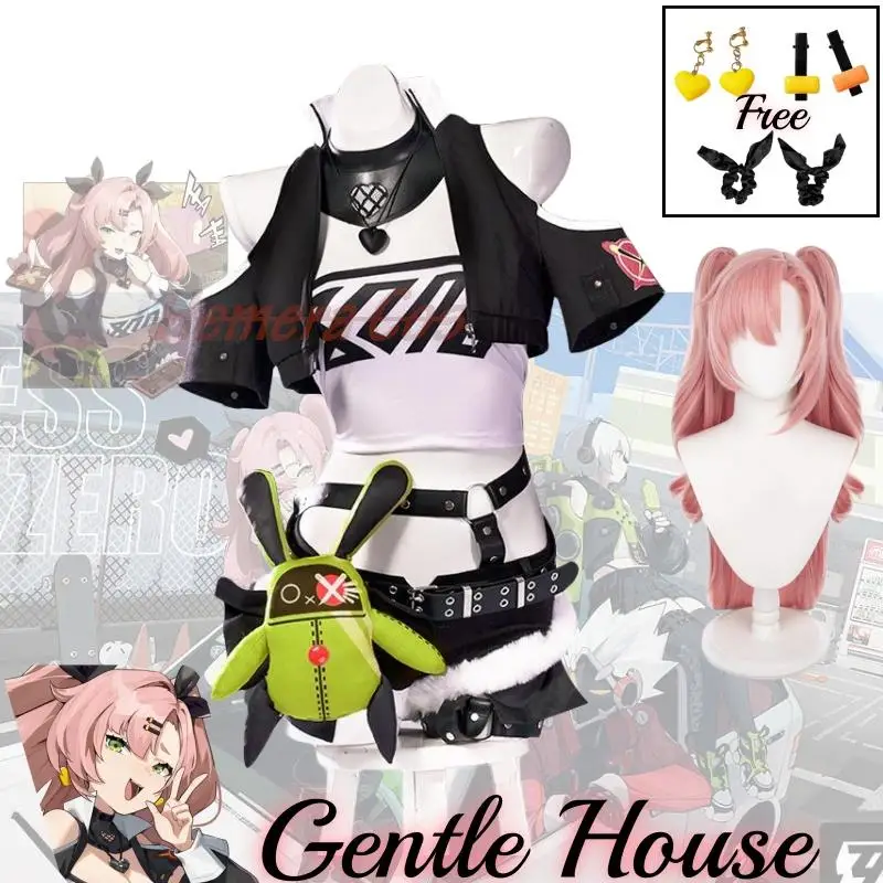 

Anime Zenless Zone Zero Gentle House New Roles Cosplay Costume Clothes Uniform Wig Sexy Woman Hallowen Party Cosplay Costume Wig