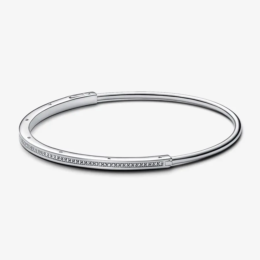 Фото Лидер продаж, новое Сверкающее кольцо Pandora из стерлингового серебра 925 пробы, Оригинальное женское Очаровательное ожерелье, ювелирные изделия «сделай сам», модный подарок ручной работы №4