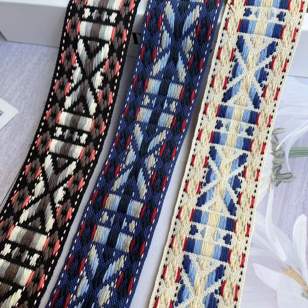 High quality 5 yards/lots Woven Jacquard Ribbon Ethnic lace 5 cm Garment accessories LS-9454