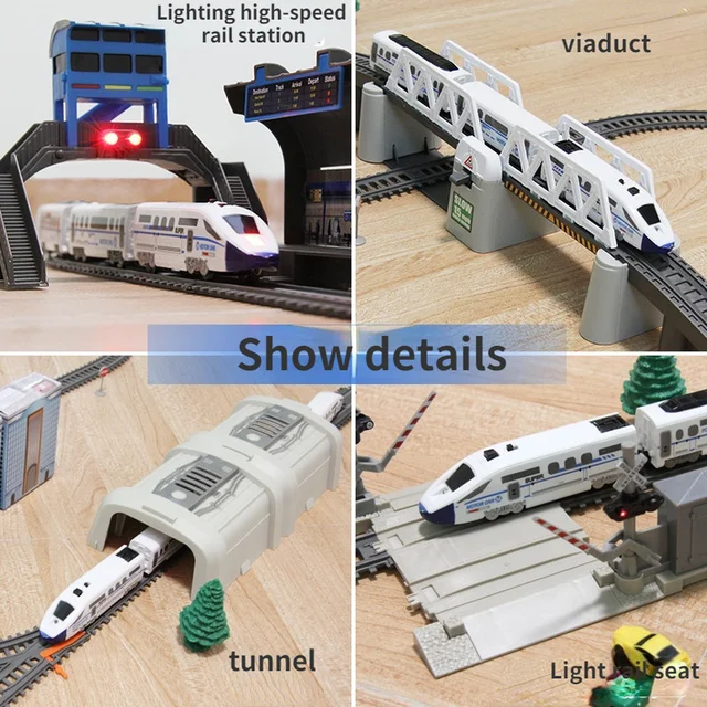Electric Train High Speed Train Model Railway Track Harmony Rail Toy Car  Assemble DIY Set Children Christmas Gift Toy for Boy 3