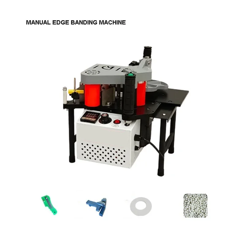 

1200W Small Manual Edge Banding Machine Double Side Gluing Portable Edge Bander Woodworking Equipment 220V
