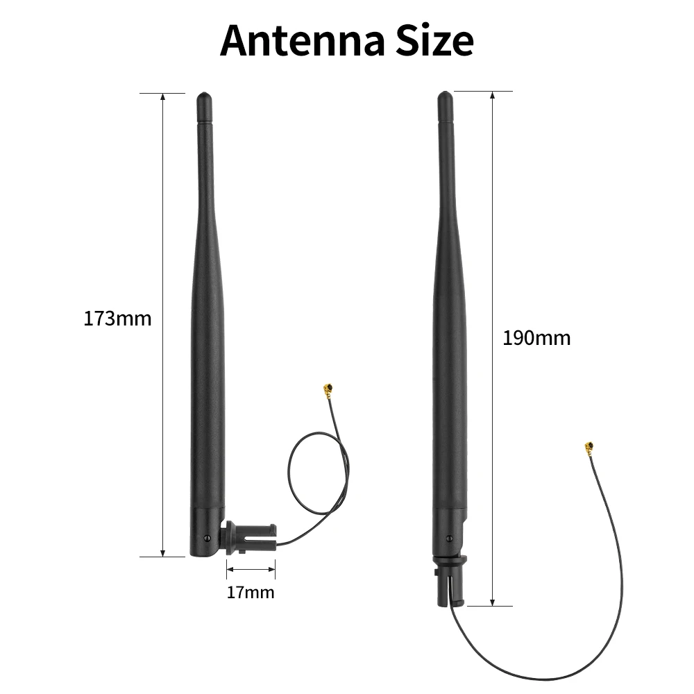 2.4GHz WiFi 안테나 6dBi I-P-E-X-1 커넥터 Pci Iot 카드 용 공중 2.4G 안테나 USB 무선 라우터 Wifi 증폭기