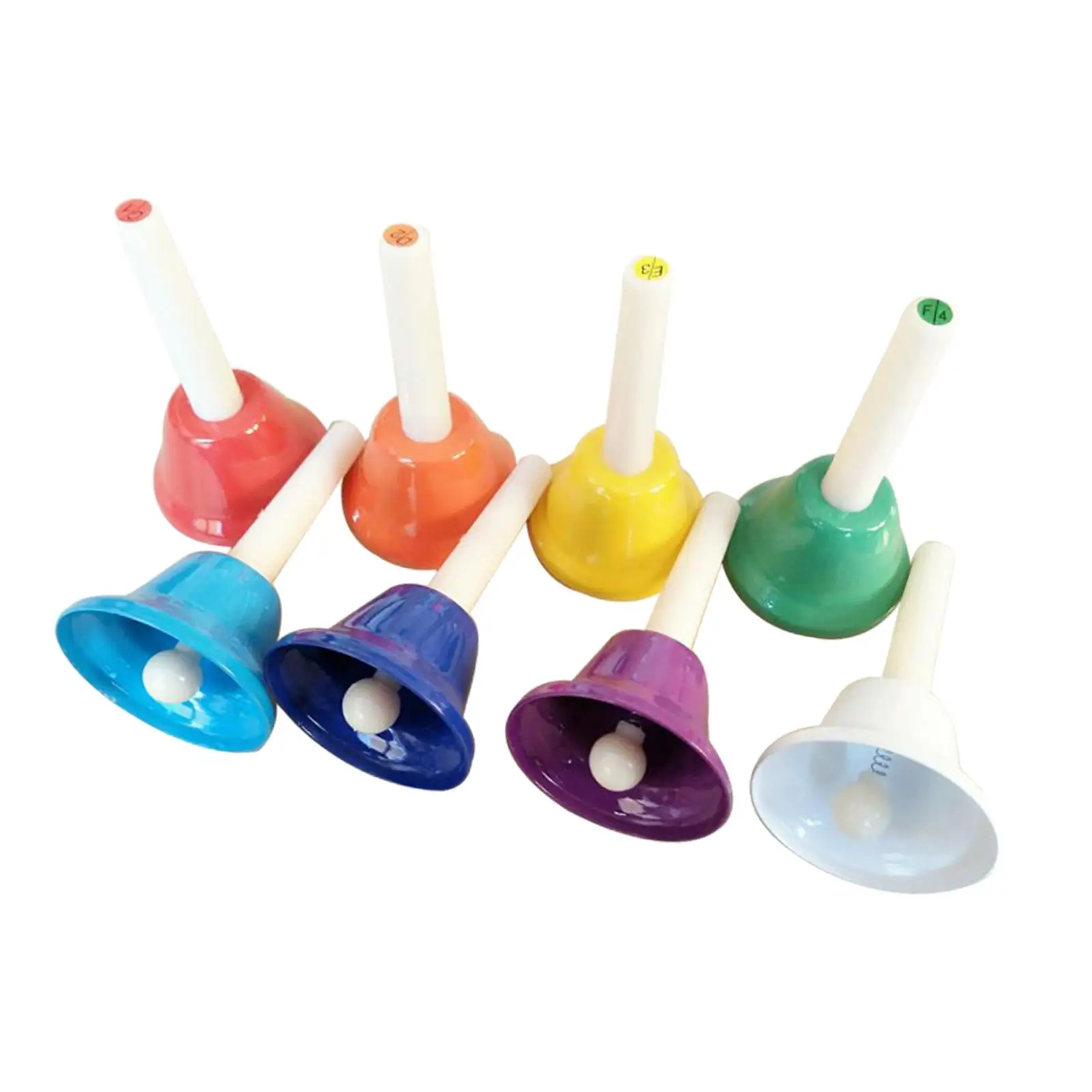 Hand Bell 8Pcs Hand Bells Set Colorful Musical Instrument For Chorus Adults Party Supplies Toddlers Wedding hand bell