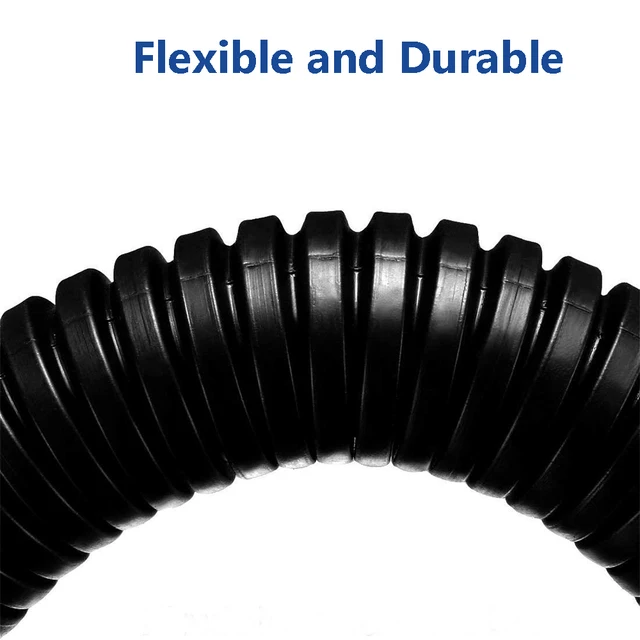 1-Meter Split Wire Loom Conduit Tubing - Black Polyethylene Sleeve (7-28mm Adjustable)