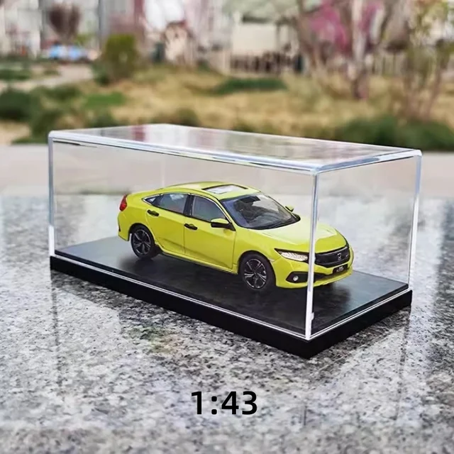 Boîte d'exposition en acrylique transparent, échelle 1/64 1/43 1/32 1/24 1/18, étui pour modèle de voiture, couvercle anti-poussière, boîte pré-fabriquée, rangement professionnel moulé sous pression 3