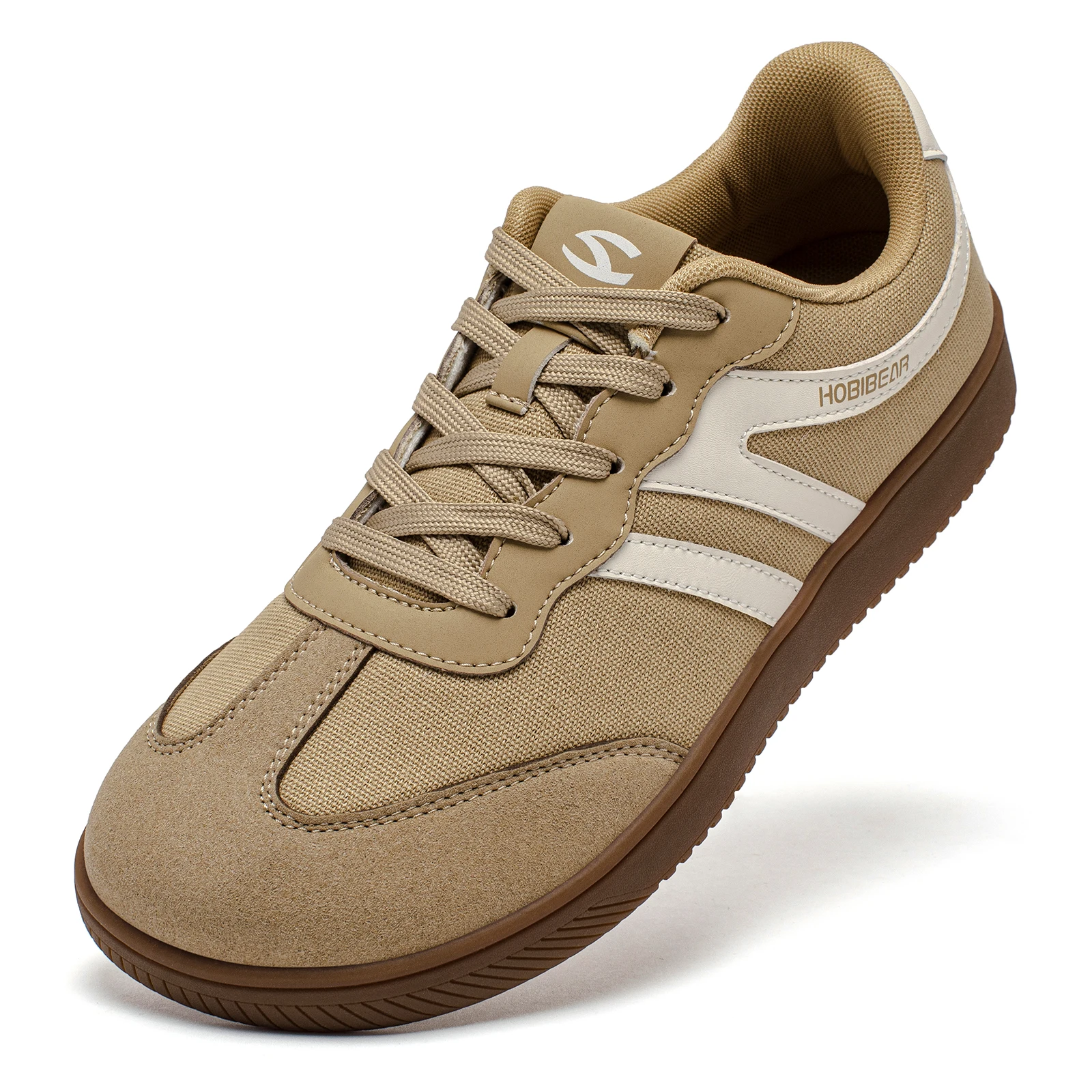 HOBIBEAR Tênis de bico largo unissex sapatos de caminhada com cadarço tecido antiderrapante tênis casual 7