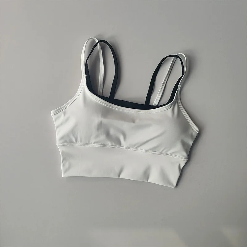 Sports Lingerie Yoga Bra Suspenders for Women Professional Training Shock-proof Vest Gathering Fitness Slim Fit and Wear Outside