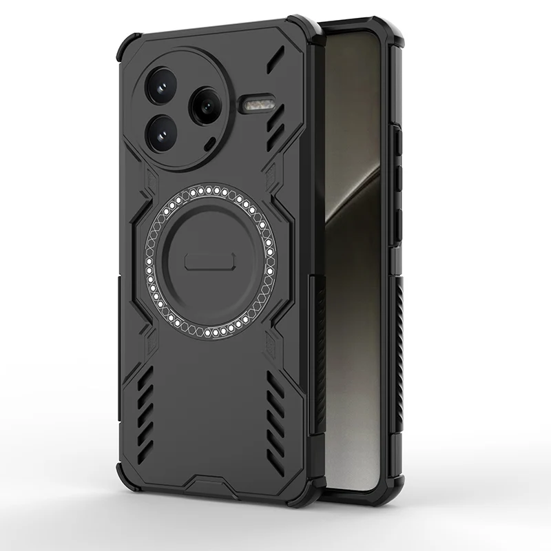 Mecha Heat Dissipation Anti-Drop Magnetic Phone Case with Air Cushion Protection